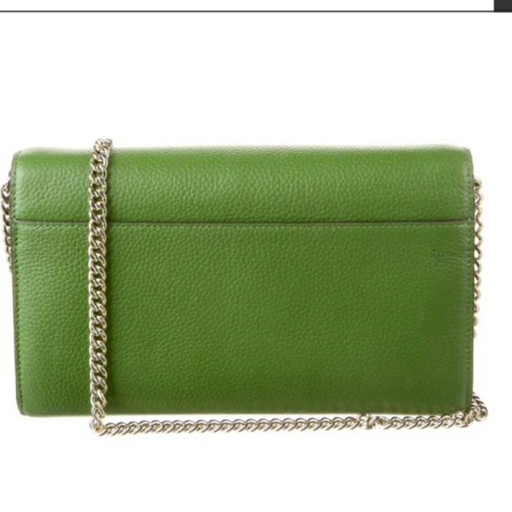 KATE SPADE ♠️ NEW YORK LINK LEATHER CROSSBODY BAG 💚 ( GREEN ) ..... - Picture 15 of 16